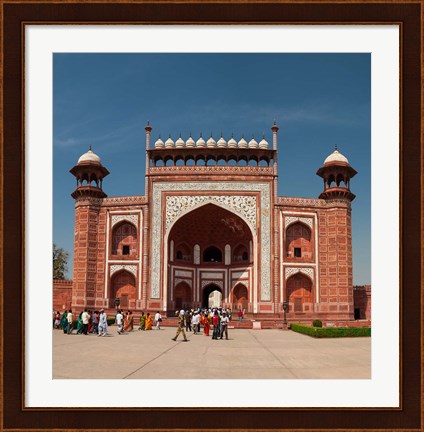 Framed Royal Gate, Taj Mahal, Agra, India Print