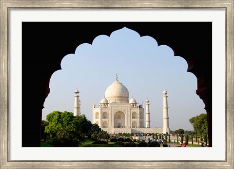 Framed Sunrise at the Taj Mahal, Agra, India Print