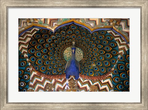 Framed Asia, India, Jaipur. Peacock Gate at Jaipur Palace Print