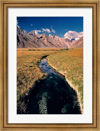 Framed India, Ladakh, Pensila, Mountain stream Print