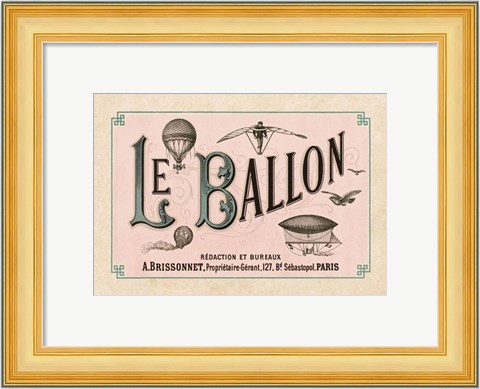 Framed Le Ballon, ca. 1883 Print