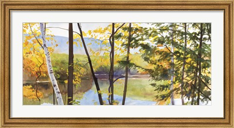 Framed Autumn Lake IV Print