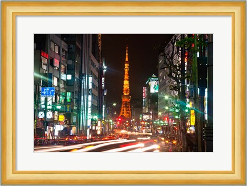 Framed Tokyo, Japan, Tokyo Tower in Shiba Park Print