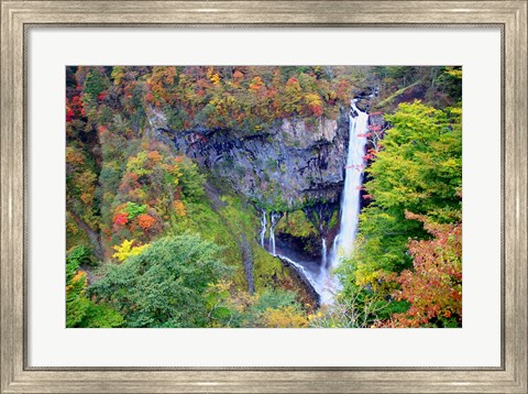Framed Kegon waterfall of Nikko, Japan Print