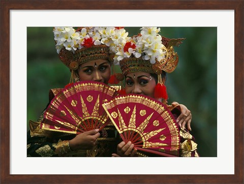 Framed Legong Dancers, Bali, Indonesia Print