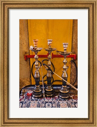 Framed Sheesha pipes, Jerusalem, Israel Print