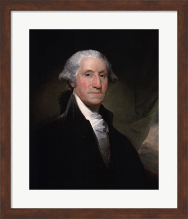 Framed Portrait of George Washington, 1795 Print