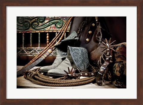 Framed TC&#39;s Boots and Yuma Spurs (color) Print