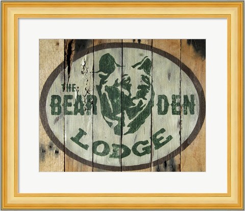 Framed Bear Den Lodge Print