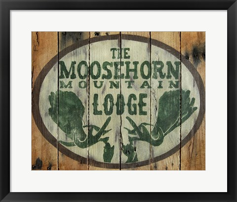 Framed Moosehorn Mountain Lodge Print