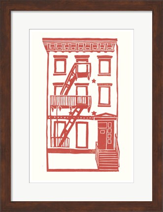 Framed Williamsburg Building 7 (S. 4th and Driggs Ave.) Print