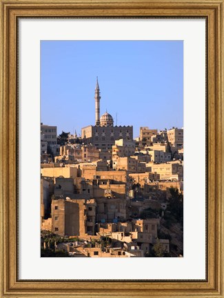 Framed Aerial view of traditional houses in Amman, Jordan Print