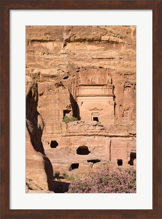 Framed Uneishu Tomb, Petra, Jordan Print