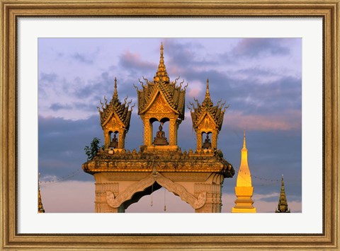 Framed Asia, Laos, Vientiane, That Luang Temple Print