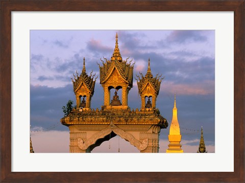 Framed Asia, Laos, Vientiane, That Luang Temple Print