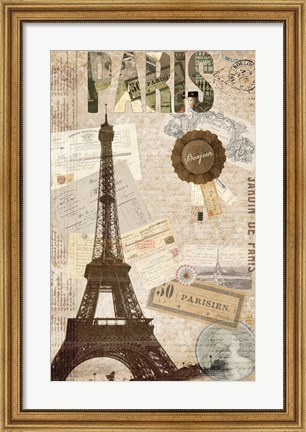 Framed Sepia Paris Print