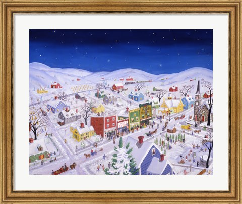 Framed Our Town Christmas Print