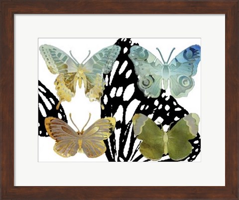 Framed Layered Butterflies IV Print