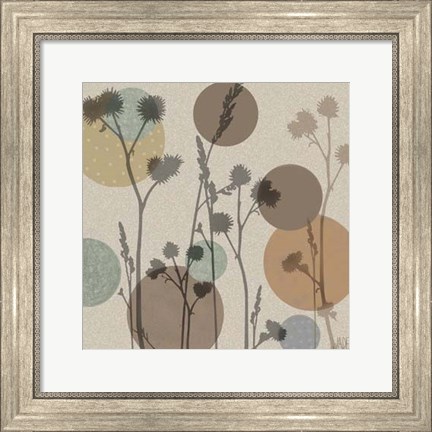 Framed Polka-Dot Wildflowers I Print