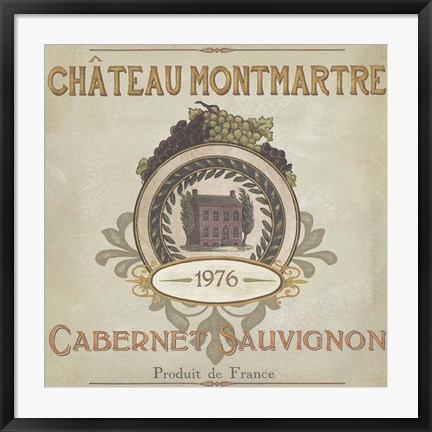 Framed Vintage Wine Labels III Print