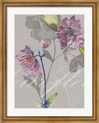 Framed Violette Fleur II Print