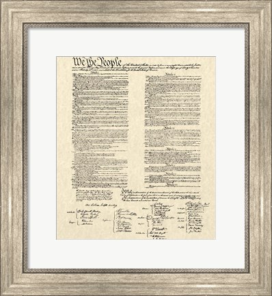 Framed Constitution Document Print