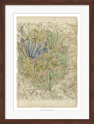 Framed Floral Pattern Study III Print