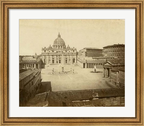 Framed St. Peter&#39;s Square Print