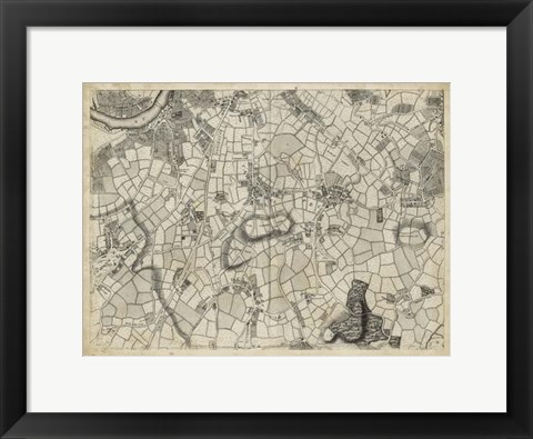 Framed Map of London Grid XI Print