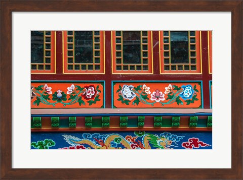 Framed Buddhist temple, Namche Bazaar, Solukhumbu, Nepal. Print