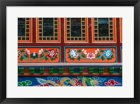 Framed Buddhist temple, Namche Bazaar, Solukhumbu, Nepal. Print