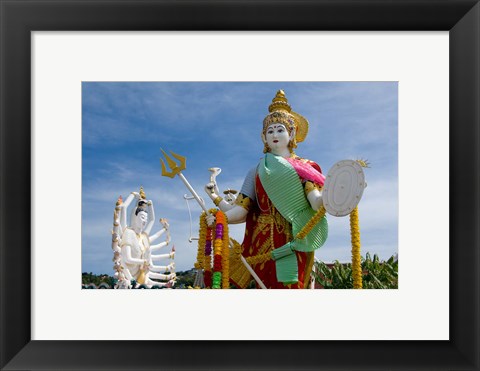 Framed Wat Plai Laem, Ko Samui, Thailand Print