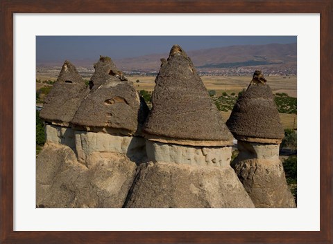 Framed Ash and Basalt Formations, Cappadoccia, Turkey Print