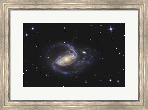 Framed NGC 1097, Barred Spiral Galaxy in the Constellation Fornax Print