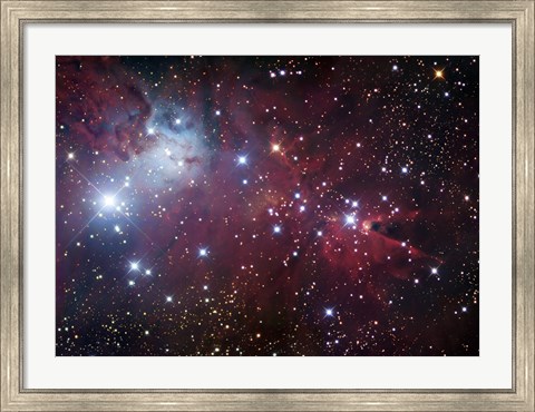 Framed Cone Nebula Region Print