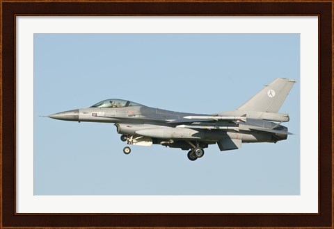 Framed Dutch F-16 aircraft Print