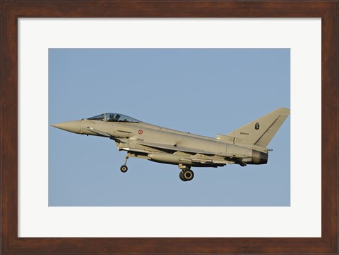 Framed Italian Air Force Eurofighter Typhoon (side view) Print