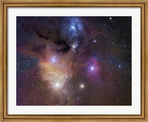 Framed Rho Ophiuchi Nebula Print