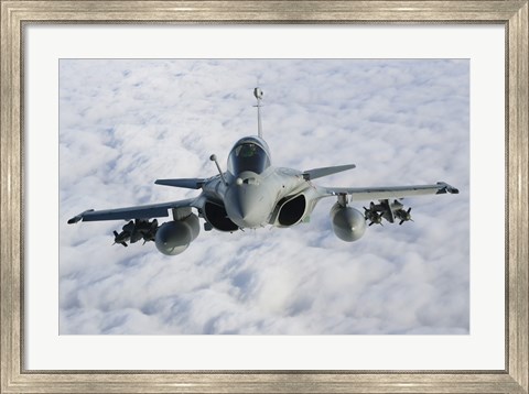 Framed Dassault Rafale B of the French Air Force (front view) Print