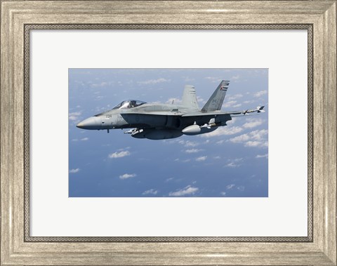 Framed CF-188A Hornet of the Royal Canadian Air Force (side view) Print