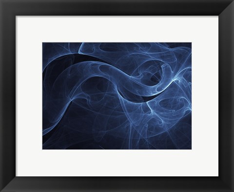 Framed Abstract Blue One Print