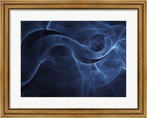Framed Abstract Blue One Print