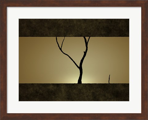 Framed Tree at Sunset Print