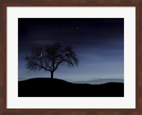 Framed Tree and the Moon Print