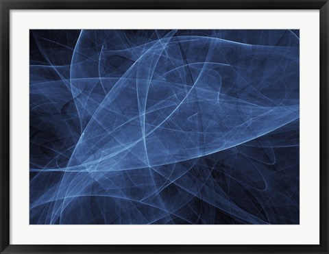 Framed Abstract Blue Two Print