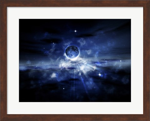 Framed Blue Planet Print