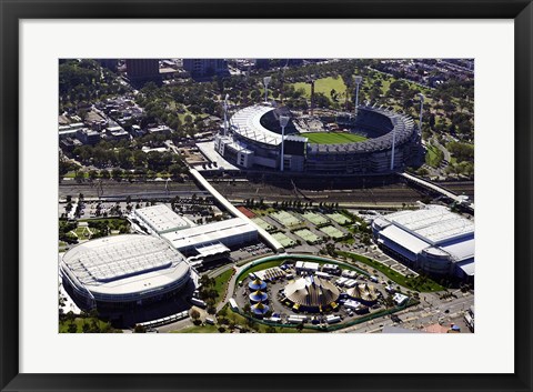 Framed Rod Laver Arena and Melbourne Cricket Ground, Melbourne, Victoria, Australia Print