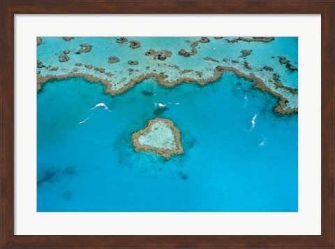 Framed Australia, Whitsunday Islands, Heart Reef Print