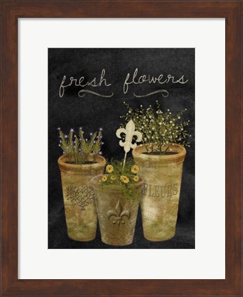 Framed Fresh Flowers I Print
