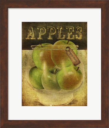 Framed Grannysmith Apples Print